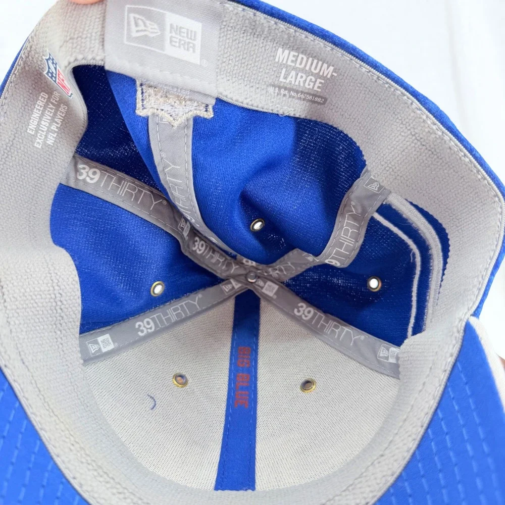 New Era 39THIRTY New York Giants NFL Hat Blue Gray Medium Large Stretch Fit Cap